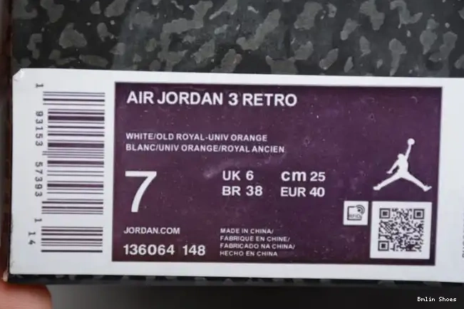 Bmlin Shoes 3 Air Retro 'Knicks 136064-148 Rivals' Jordan 0501